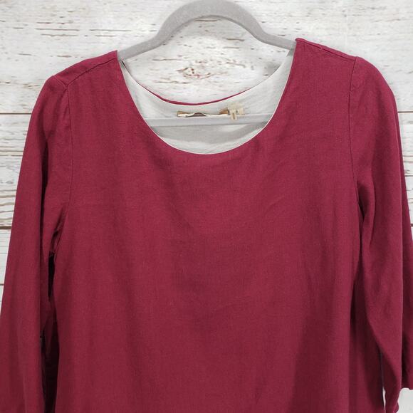 Soft Surroundings Women's Linen Blend Asymmetrical Tunic Top Size XS - Picture 2 of 12